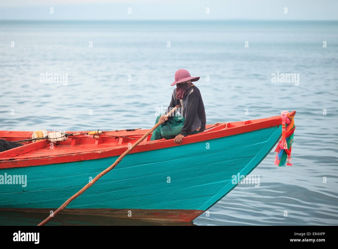 Tradizionali asiatici la pesca Foto Stock