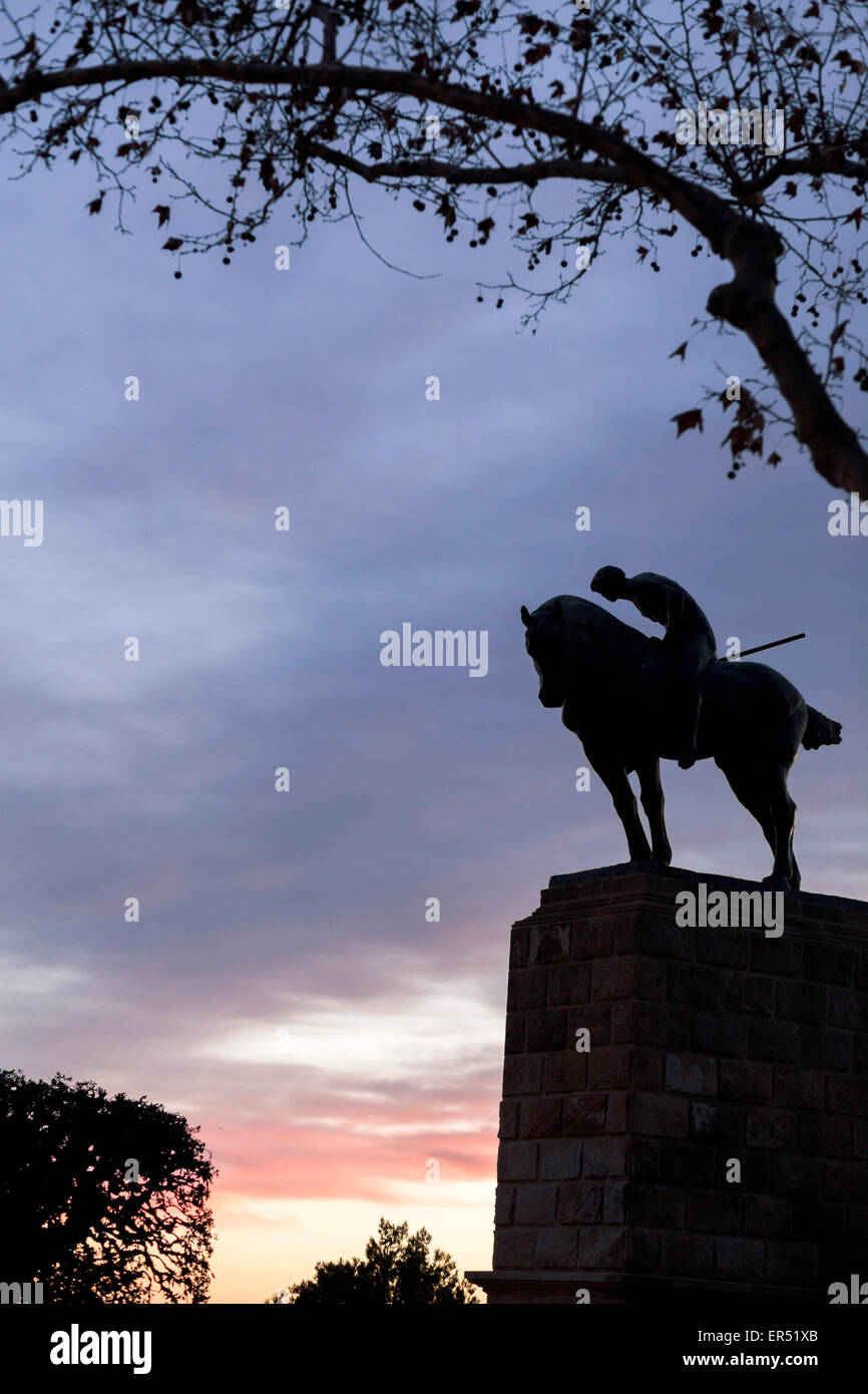 Barcellona.Statua in Montjuic. Foto Stock