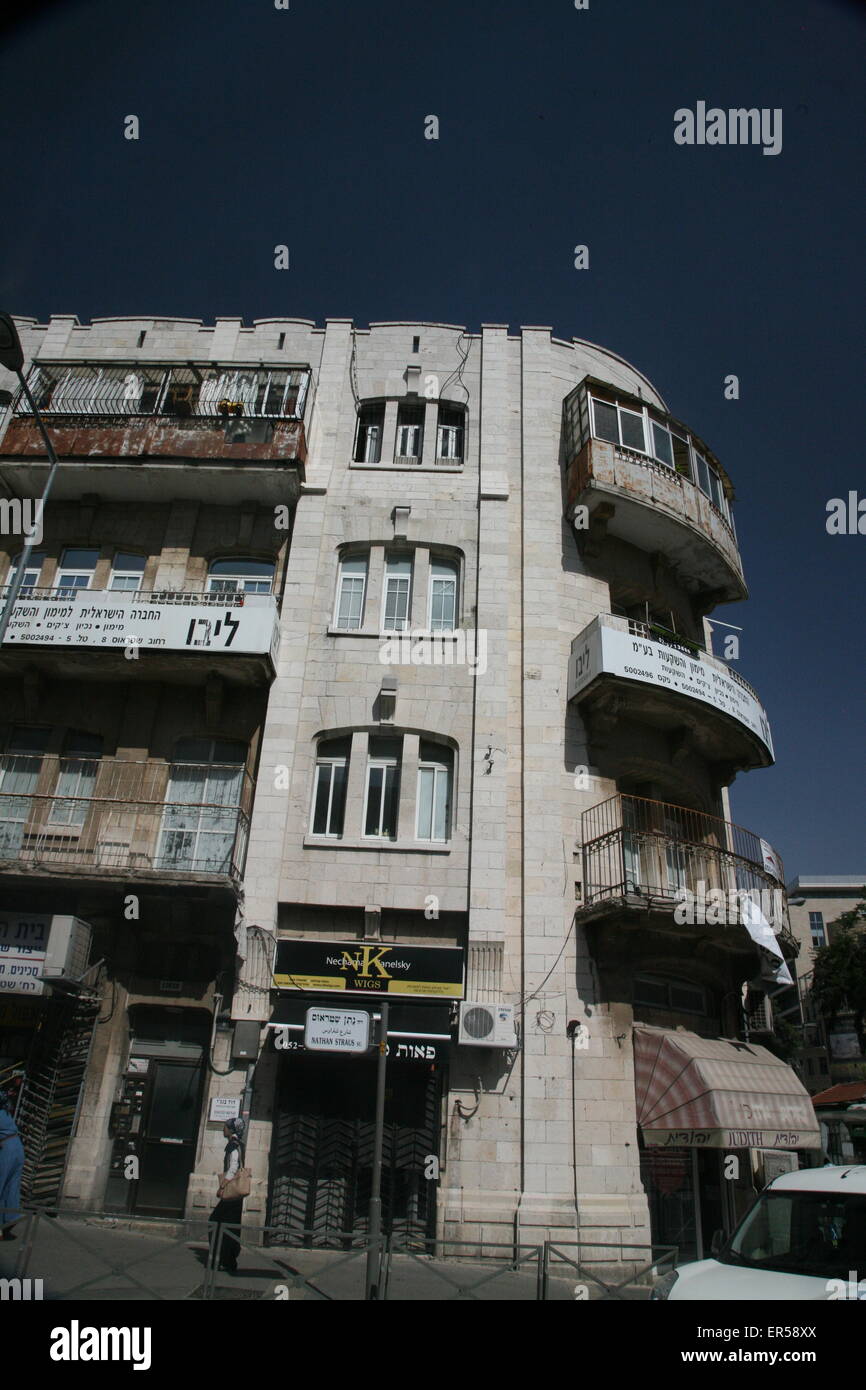 Vecchi edifici di stile, Gerusalemme, Israele Foto Stock