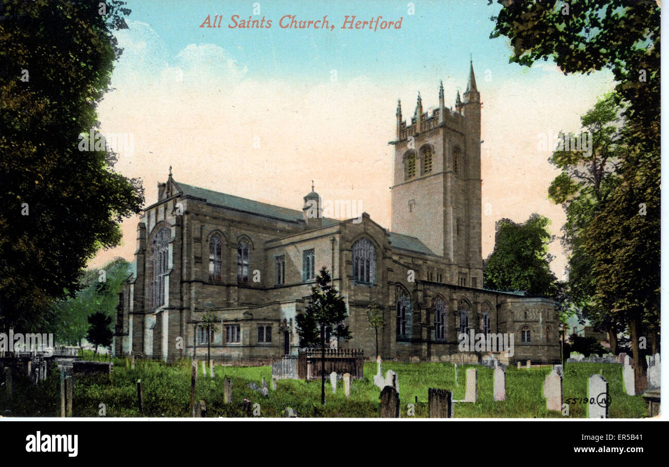 All Saints Church, Hertford, Hertfordshire Foto Stock