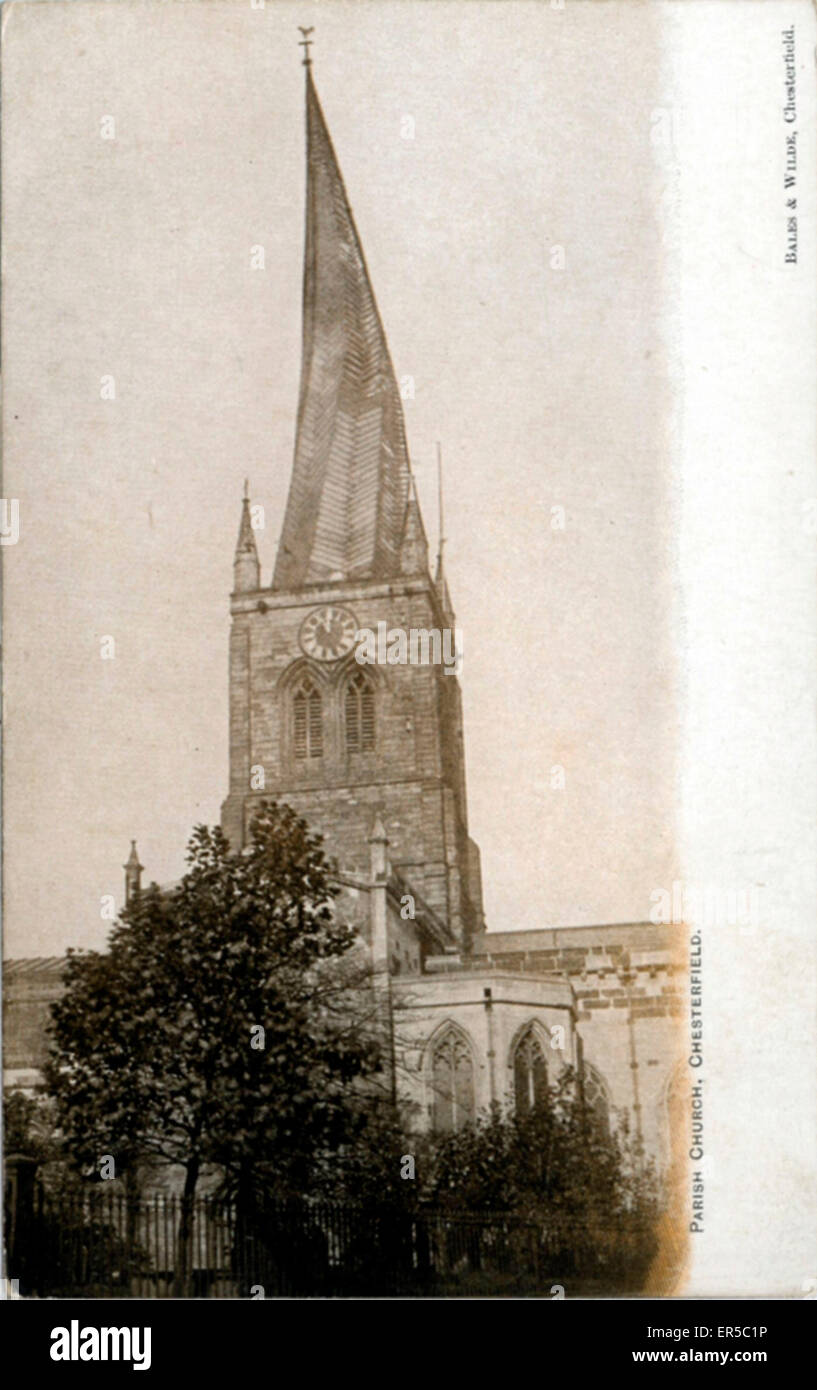 Chiesa di Santa Maria e tutti i Santi, Chesterfield, Derbyshire Foto Stock