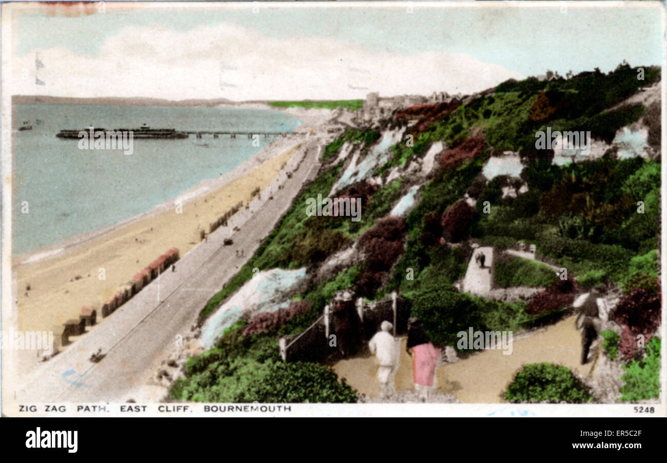 East Cliff, Bournemouth, Dorset Foto Stock