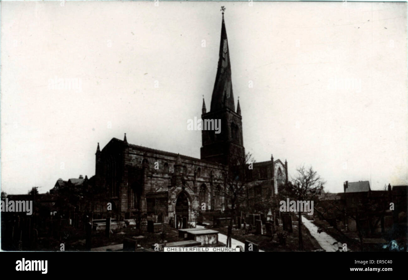 Chiesa di Santa Maria e tutti i Santi, Chesterfield, Derbyshire Foto Stock