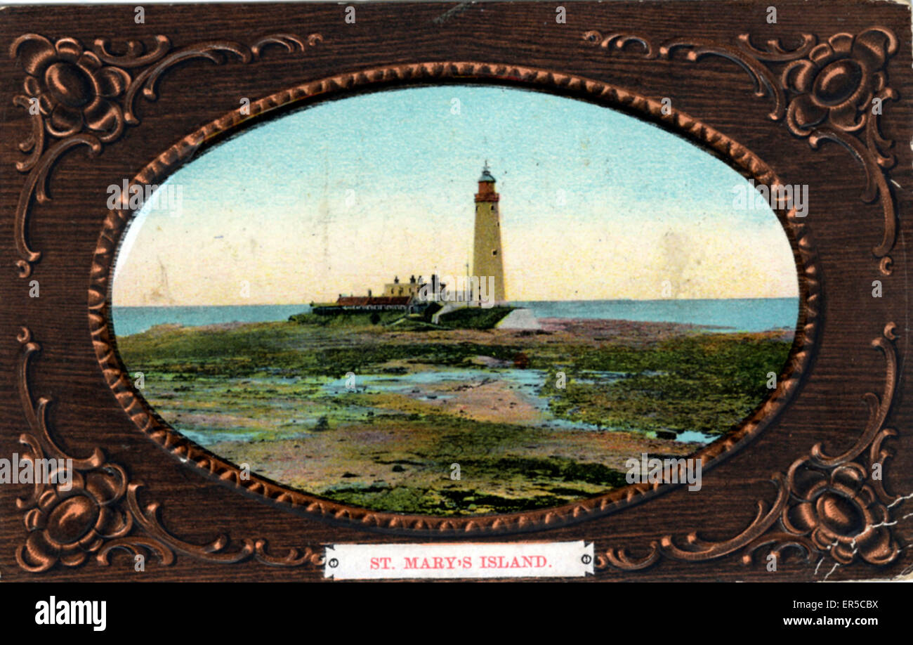 St Mary's Lighthouse, Whitley Bay, Northumberland Foto Stock