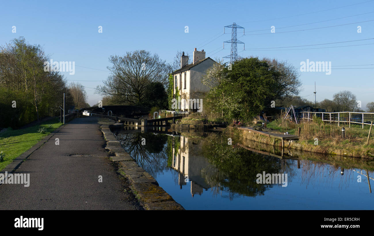 Rochdale Canal, Rochdale Lancashire Foto Stock