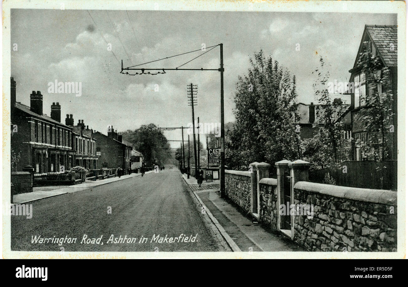 Warrington Road, Ashton a Makerfield, Lancashire Foto Stock