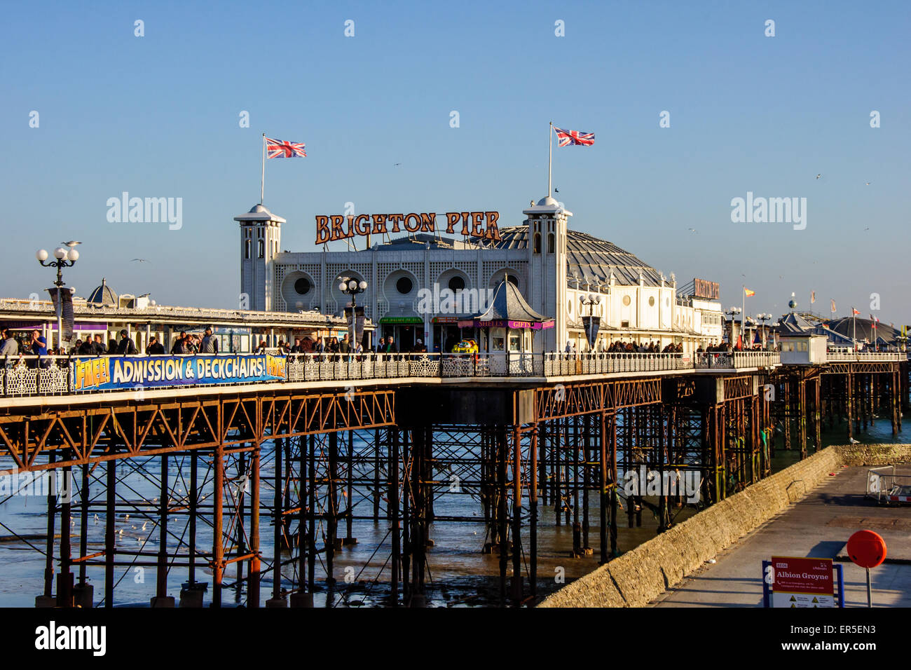 Il Brighton Pier, East Sussex, Inghilterra Foto Stock