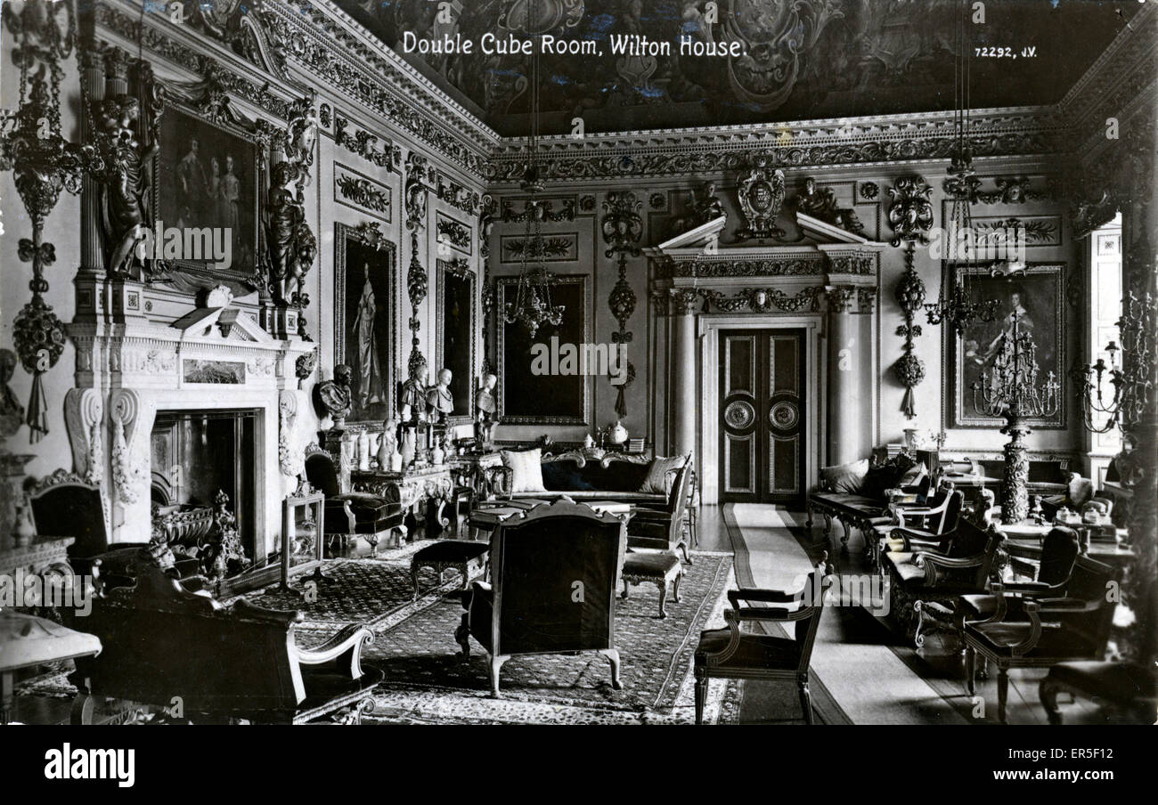 Wilton House, Wilton, Salisbury, Wiltshire, Inghilterra. Mostra il cubo di doppia camera 1930s Foto Stock