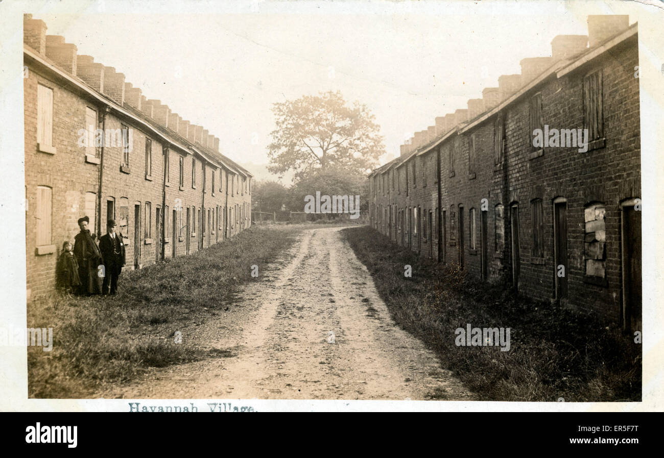 Il abbandonato il villaggio, Havannah, Congleton, vicino Buglawton, Cheshire, Inghilterra. 1915 Foto Stock