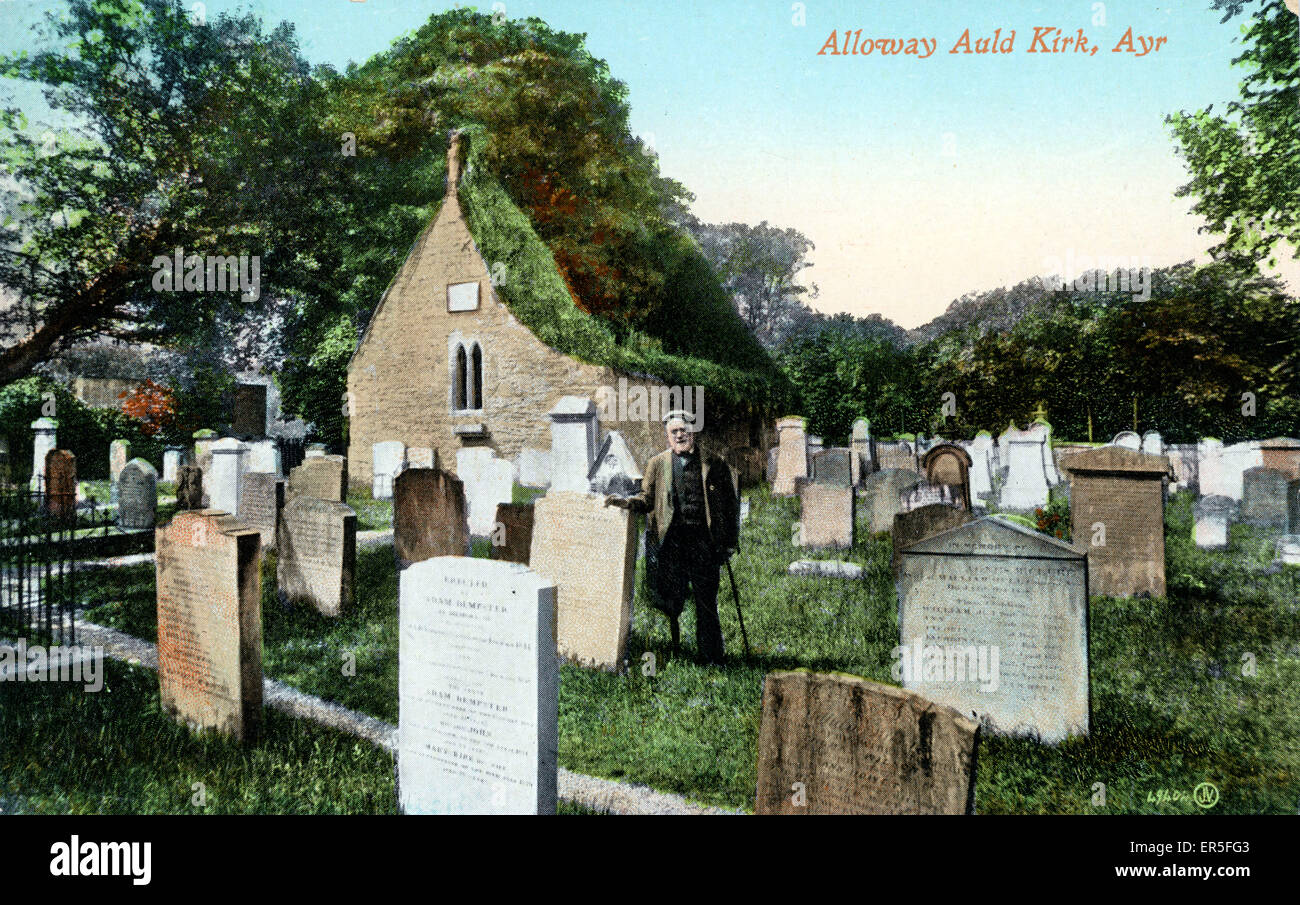 L'Auld Kirk, Alloway, Ayrshire Foto Stock