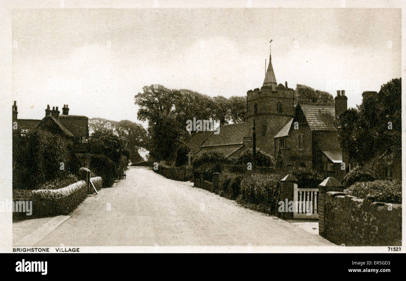 Main Road, Brighstone, Isola di Wight Foto Stock