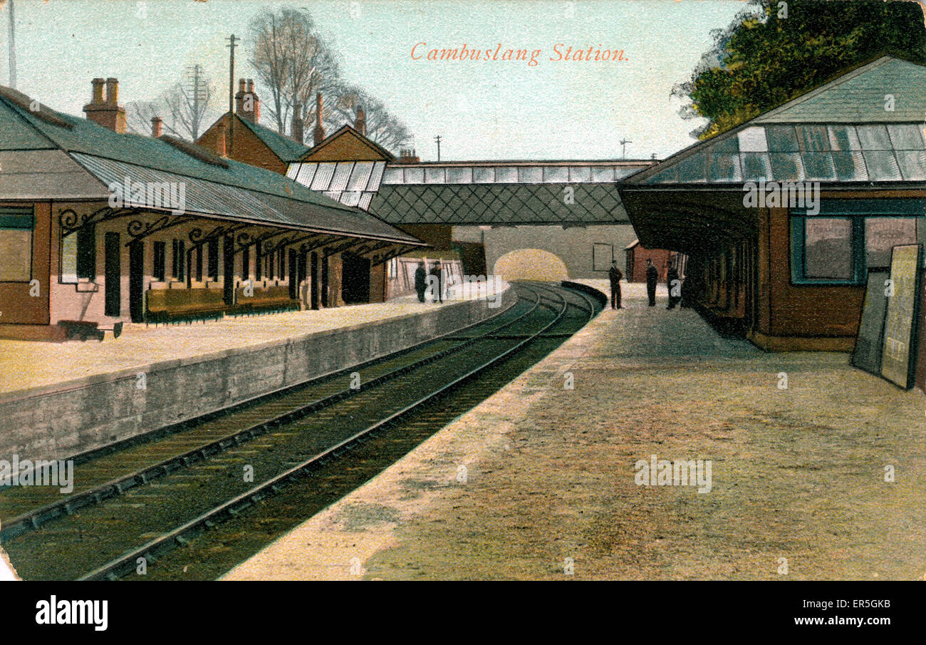 Stazione ferroviaria, Cambuslang, Lanarkshire Foto Stock