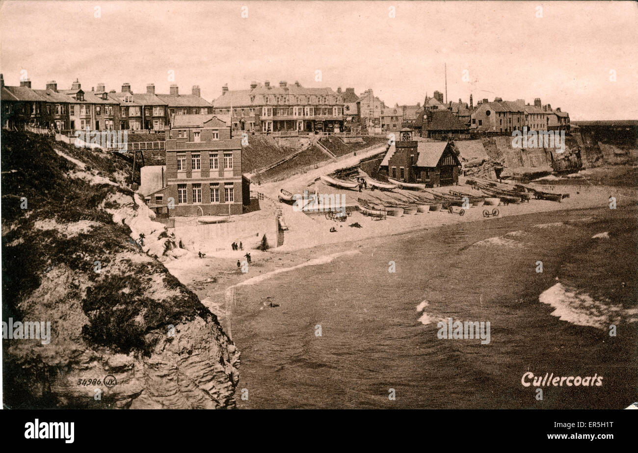 The Seafront, Cullercoats, Northumberland Foto Stock