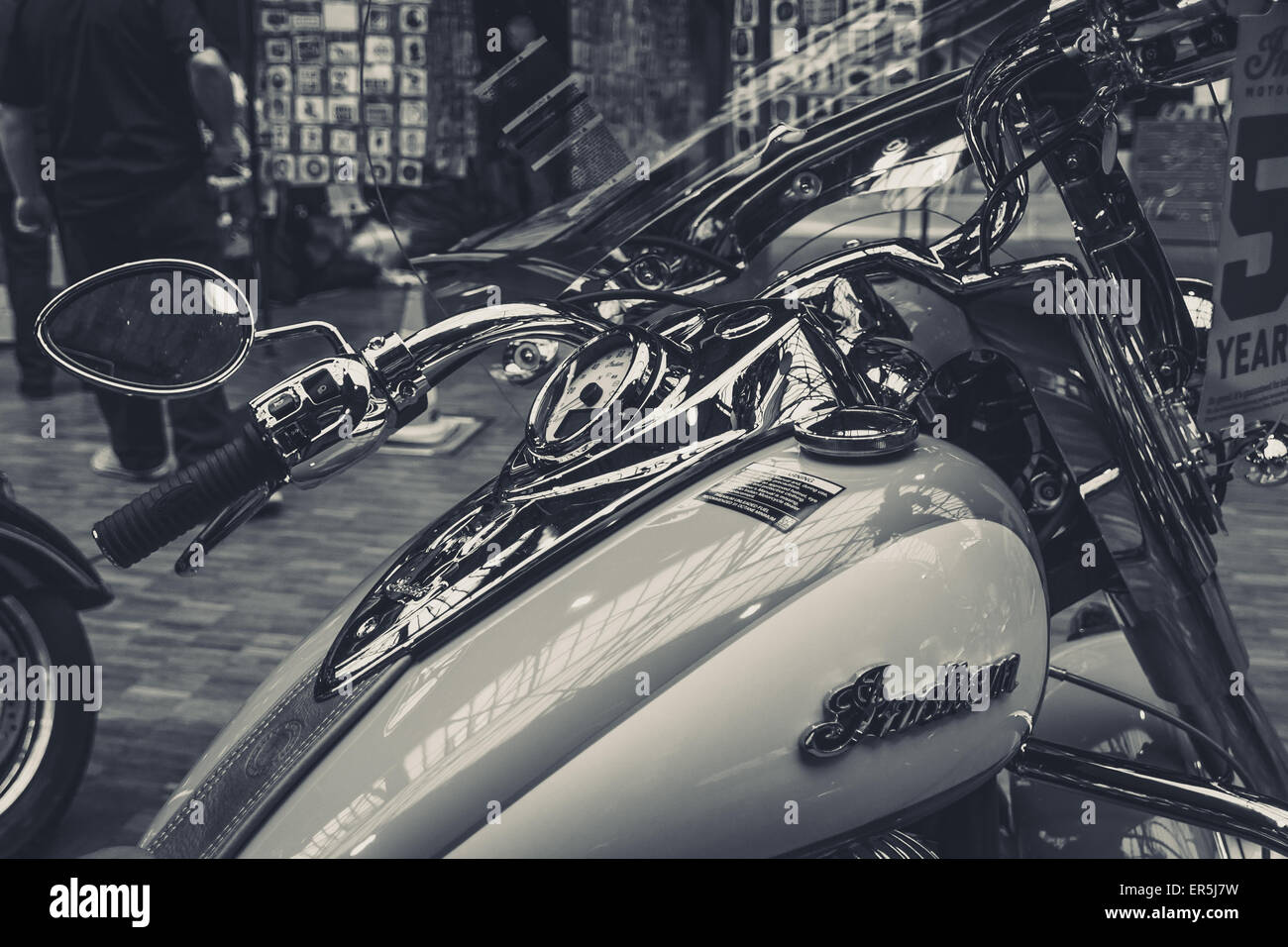 Frammento di una bici capo indiano Classic close-up (2014-presente) Foto Stock