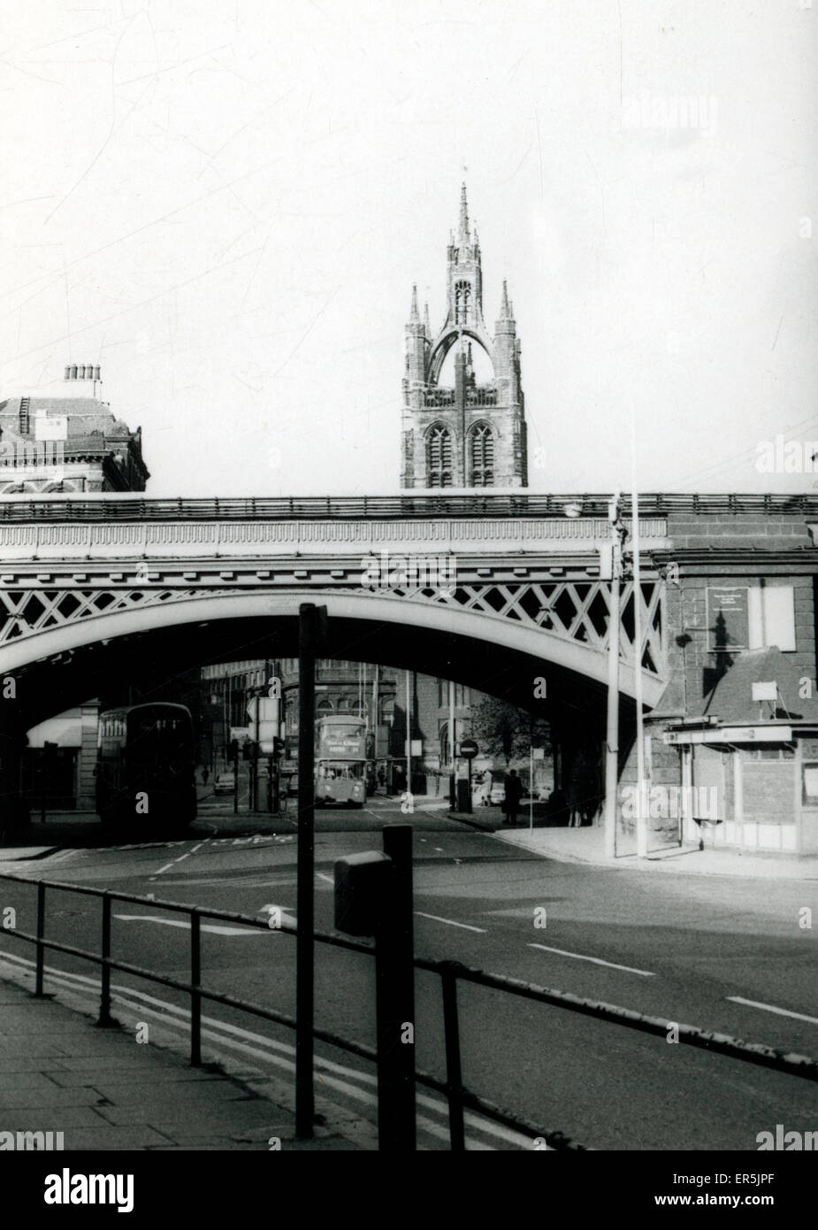 Castle Keep Railway Bridge, Newcastle-upon-Tyne Foto Stock