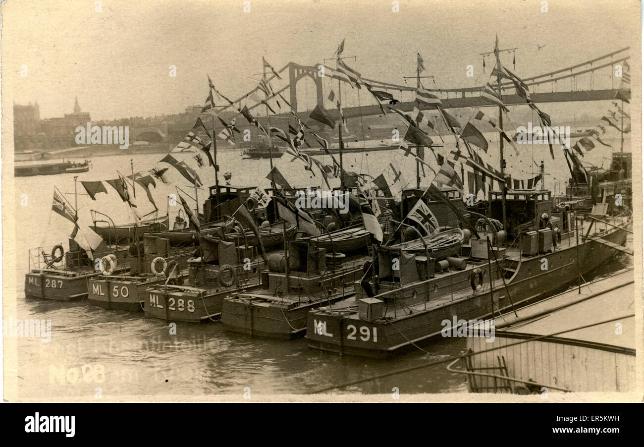Prima guerra mondiale Marina reale Patrol Flotilla Reno - Motor Launc Foto Stock