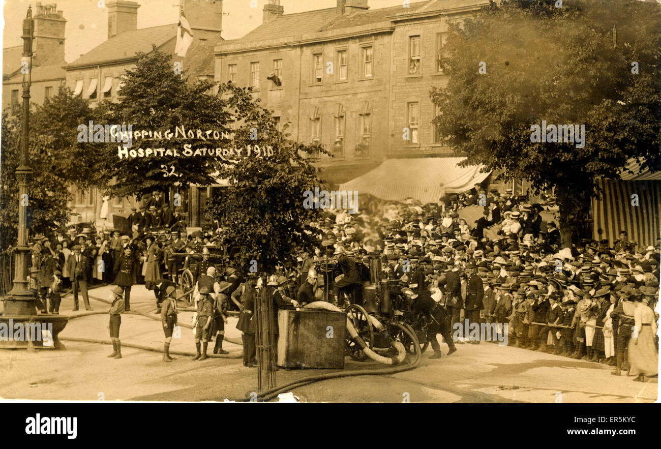 Fire Engine & Hospital, Chipping Norton, Inghilterra Foto Stock