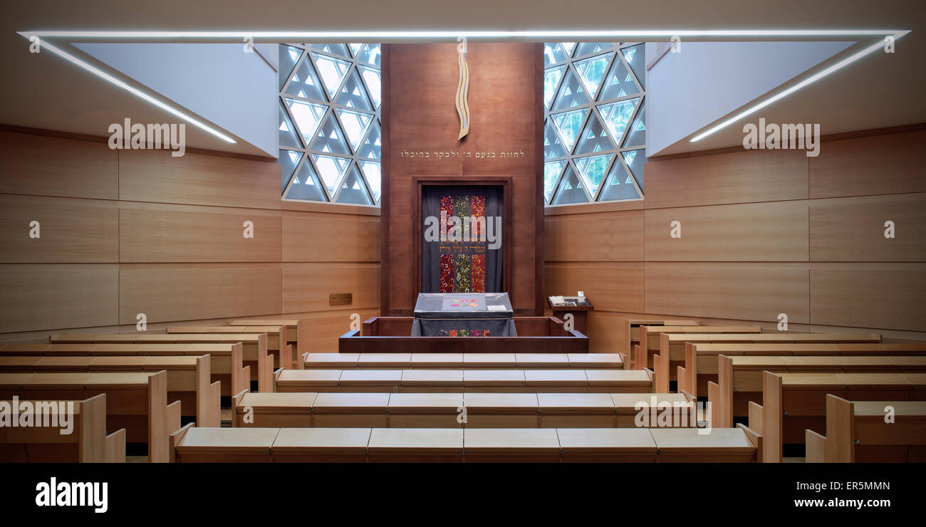 Sala di Preghiera nella nuova sinagoga di Ulm, Weinhof, Ulm, Baden-Wuerttemberg, Germania Foto Stock