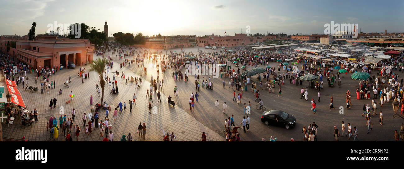 La Jemaa El Fnaa, Marrakech, Marocco Foto Stock