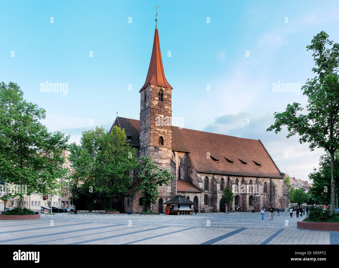 Chiesa di Santa Elisabetta, Ludwigplatz, Norimberga, Media Franconia, Baviera, Germania Foto Stock