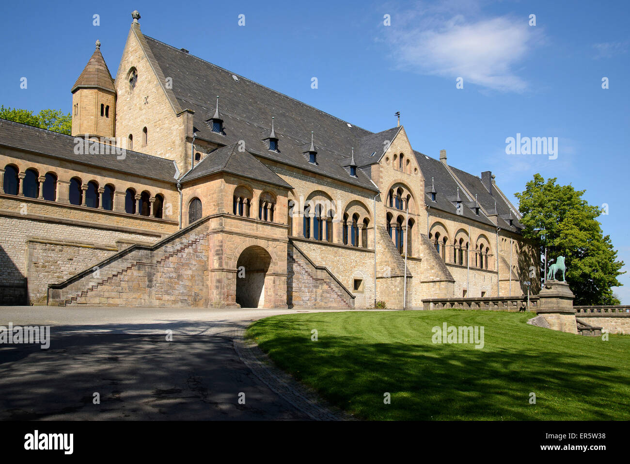 Palazzo imperiale di Goslar, Harz, Bassa Sassonia, Germania, Europa Foto Stock