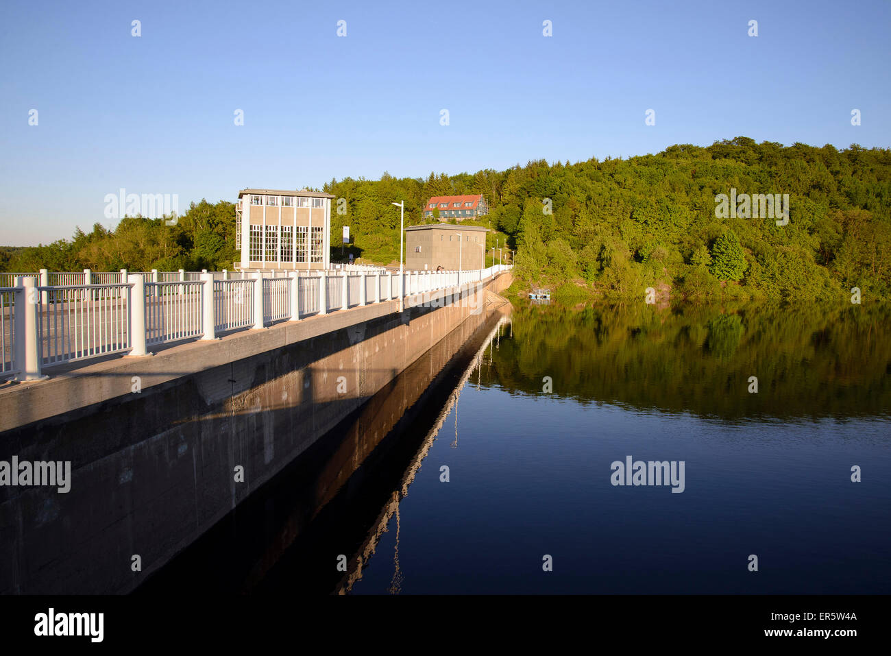 Serbatoio Rappbode, Harz, Sassonia-Anhalt, Germania, Europa Foto Stock