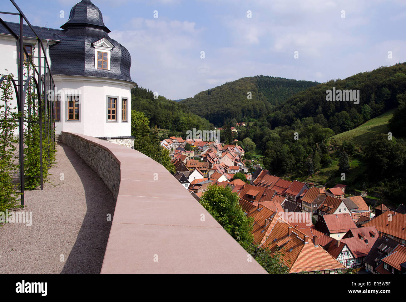 Il castello di Stolberg, Stolberg, Harz, Sassonia-Anhalt, Germania, Europa Foto Stock