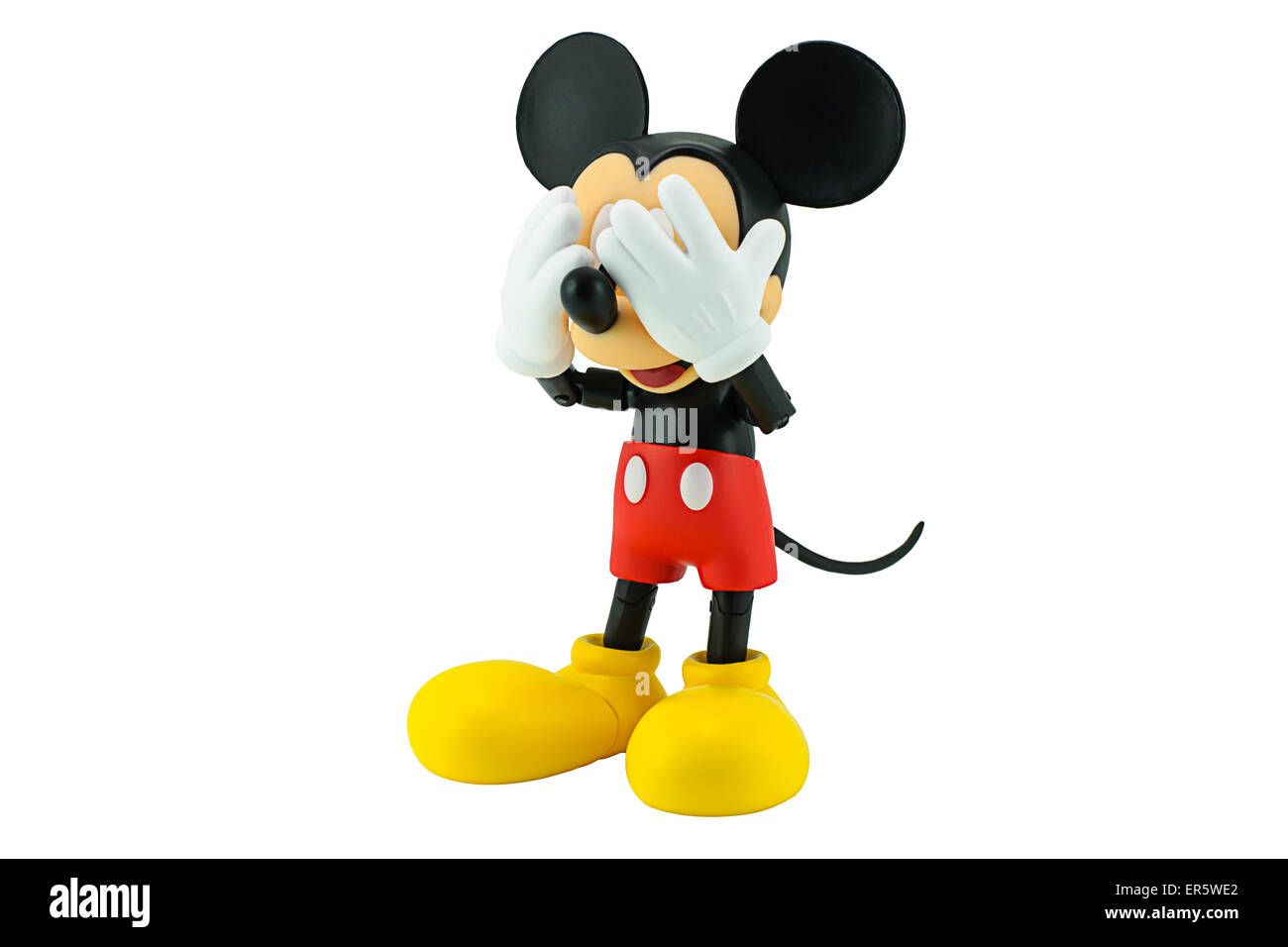 Bangkok, Tailandia - 5 Gennaio 2015: Mickey Mouse azione figura la mascotte ufficiale della Walt Disney Company. Mickey Mouse è Foto Stock