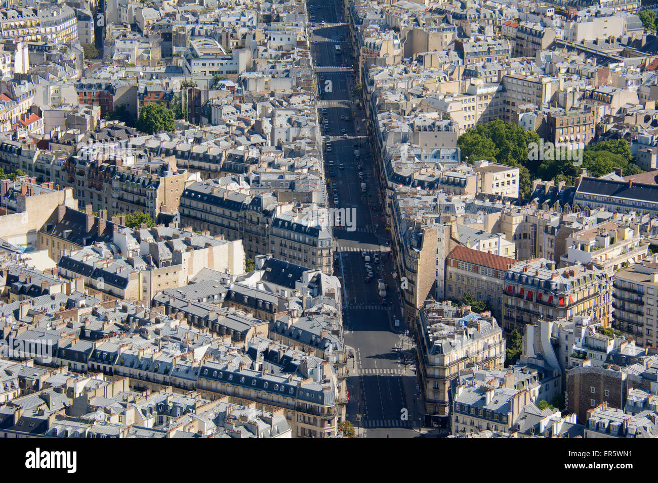 Vista dalla Tour Montparnasse, Parigi, Francia, Europa Foto Stock