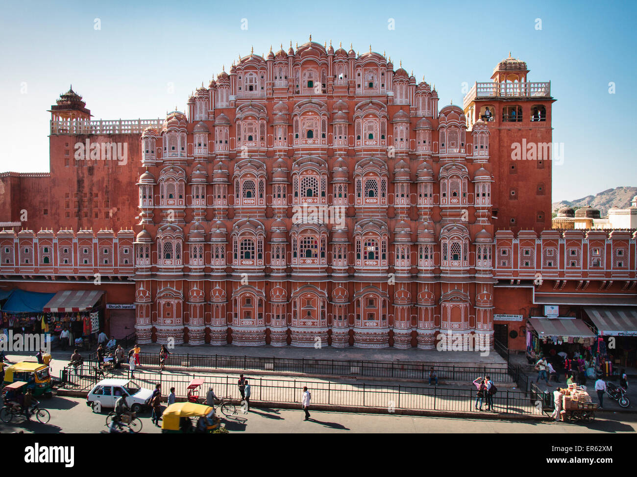 Palazzo del vento, Hawa Mahal, Jaipur, Rajasthan, India Foto Stock