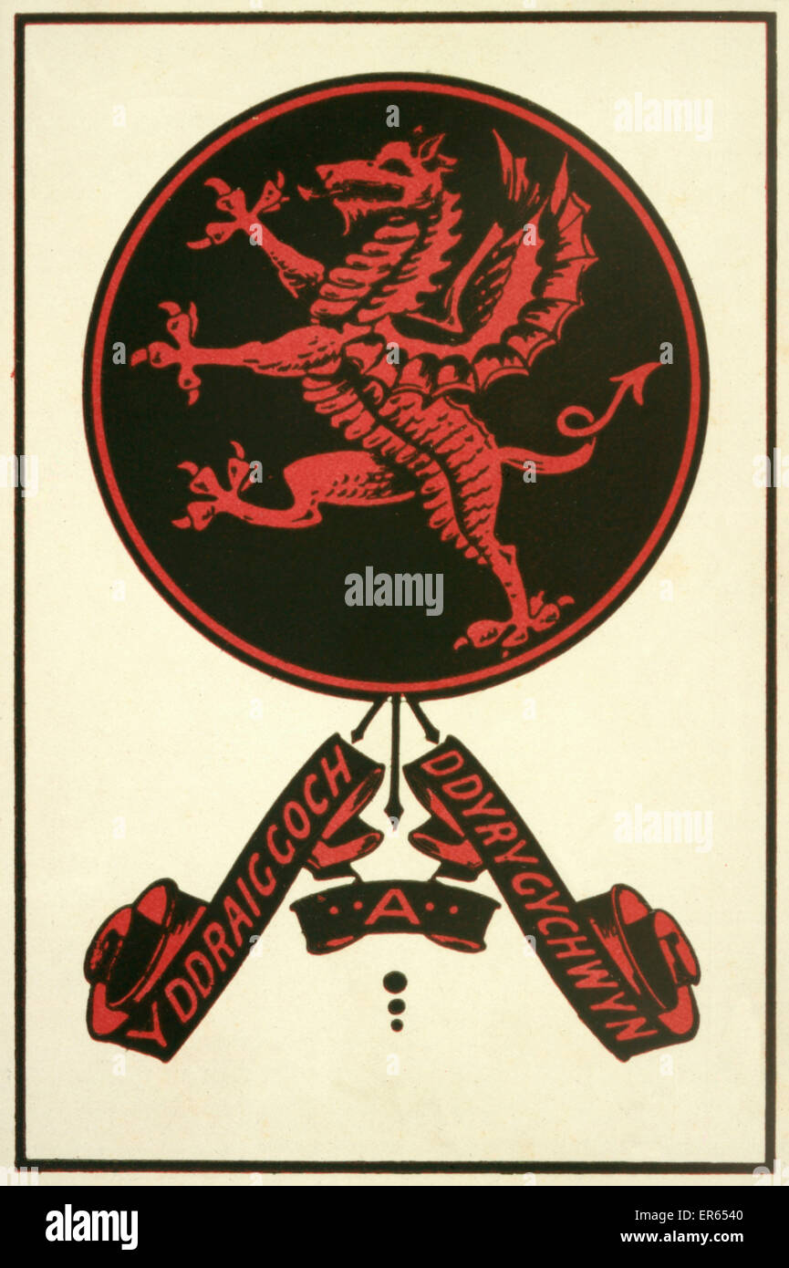 Galles Adesivi con Bandiera Gallese Dragon Etichette