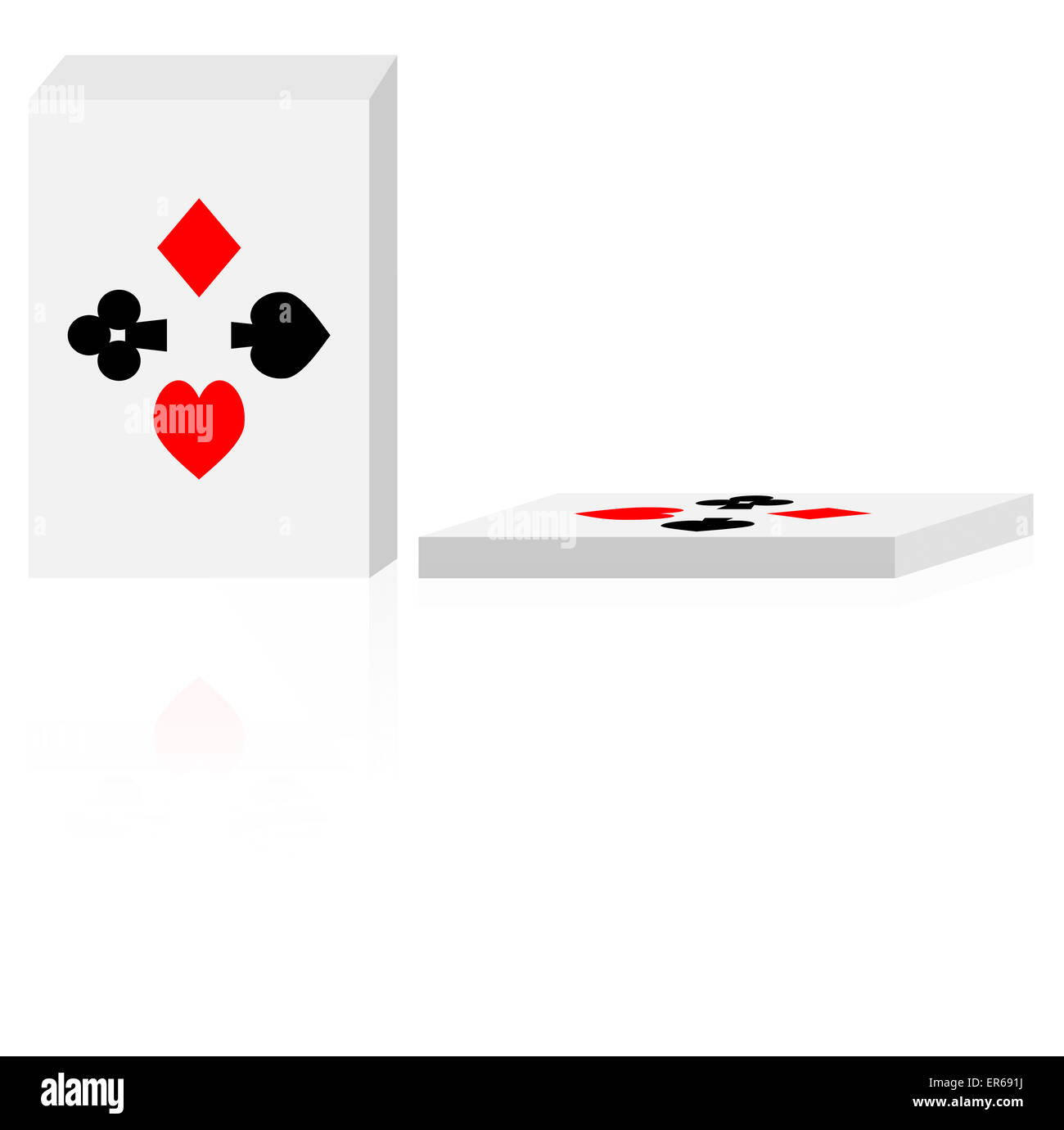 Mazzo di carte. Casino e gioco, vincitore e poker. Illustrazione Vettoriale Foto Stock