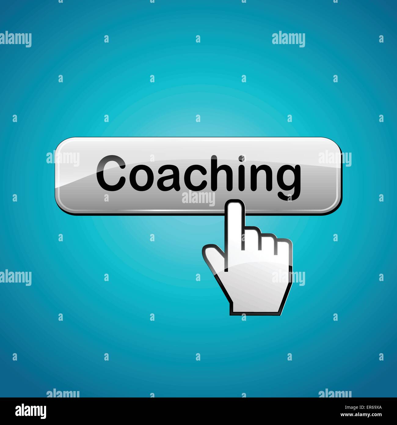 Illustrazione Vettoriale di coaching concetto astratto pulsante WEB Illustrazione Vettoriale