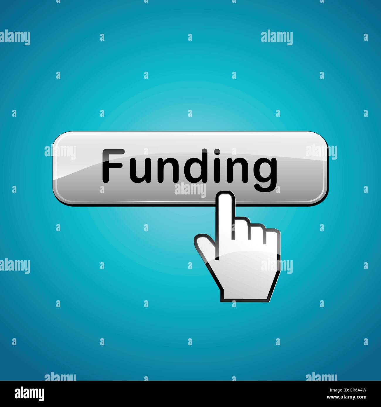 Illustrazione Vettoriale di finanziamento concetto astratto pulsante WEB Illustrazione Vettoriale