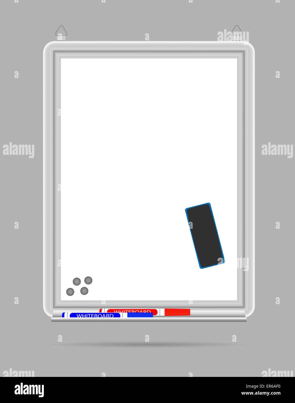 Scheda bianca. Formazione aziendale, vuoto vuoto, illustrazione vettoriale Foto Stock