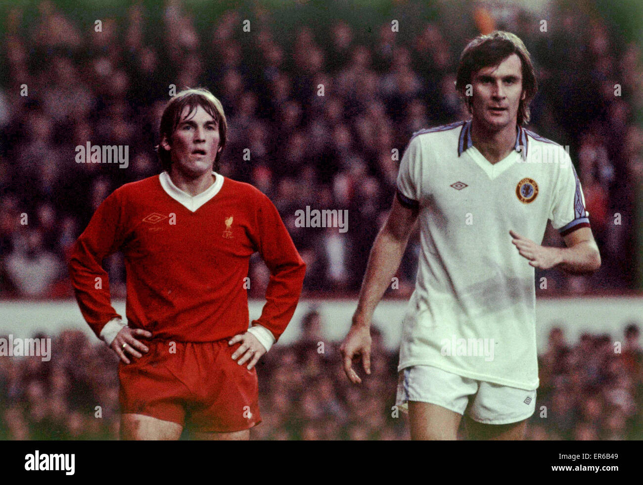 Liverpool 1-2 Aston Villa, league ad Anfield, sabato 5 novembre 1977. Kenny Dalglish Foto Stock