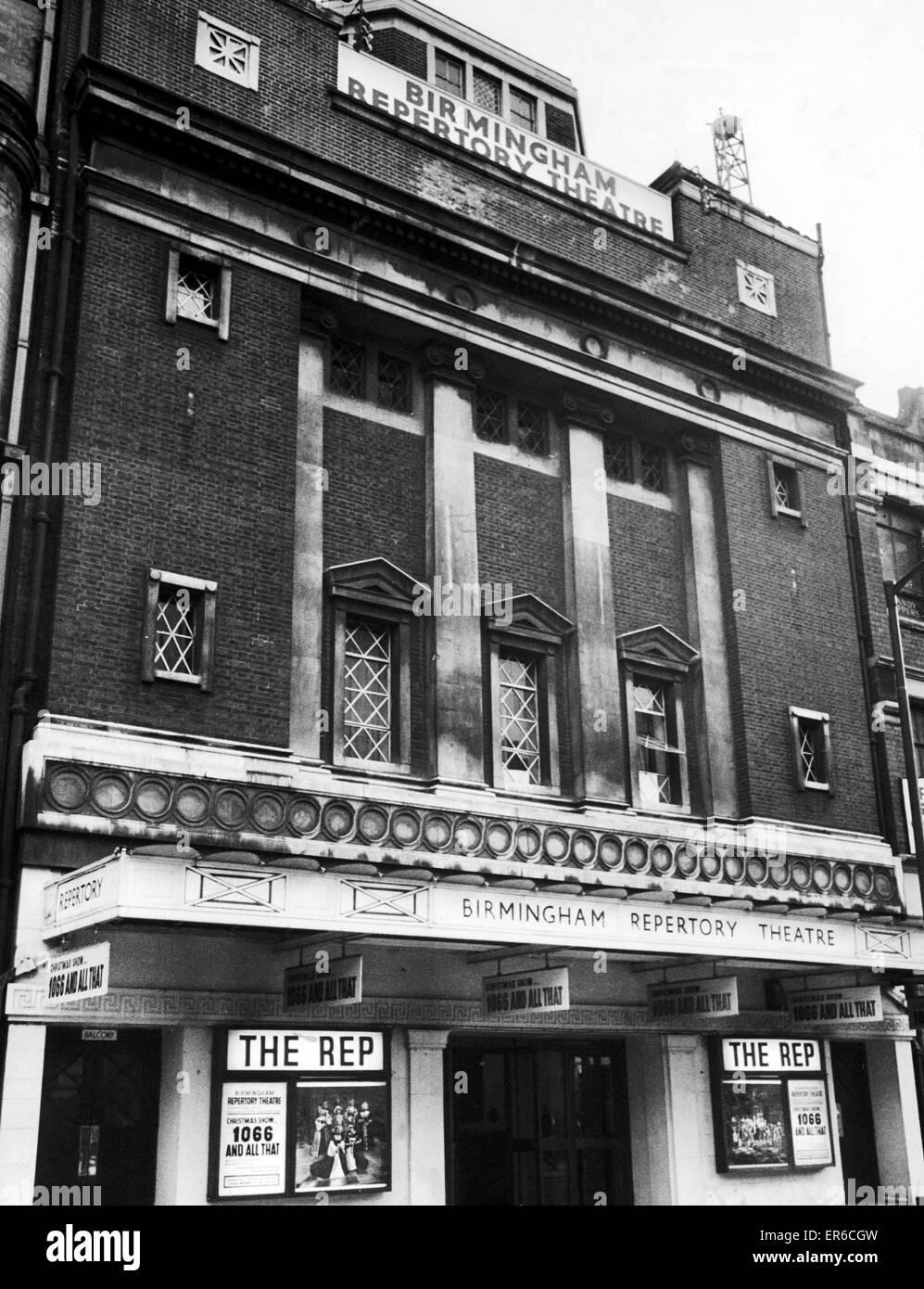 Birmingham Repertory Theatre, ora conosciuto come il vecchio Rep Theater 26 Maggio 1972 Foto Stock
