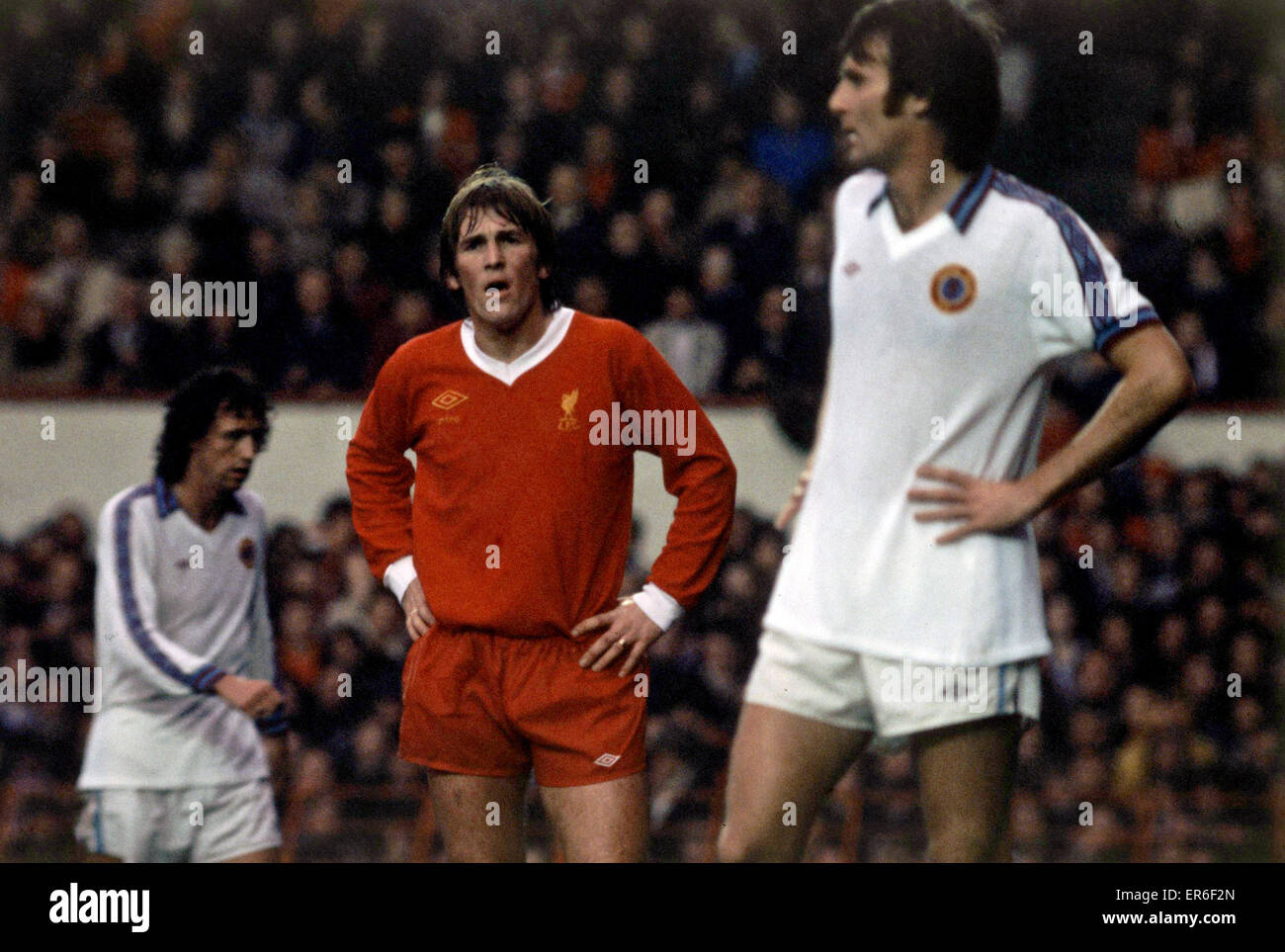 Liverpool 1-2 Aston Villa, league ad Anfield, sabato 5 novembre 1977. Kenny Dalglish Foto Stock