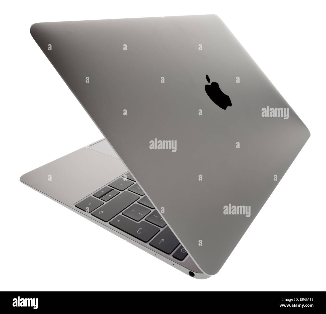 Nuova (metà 2015), MacBook Apple nello spazio di colore grigio. Foto Stock