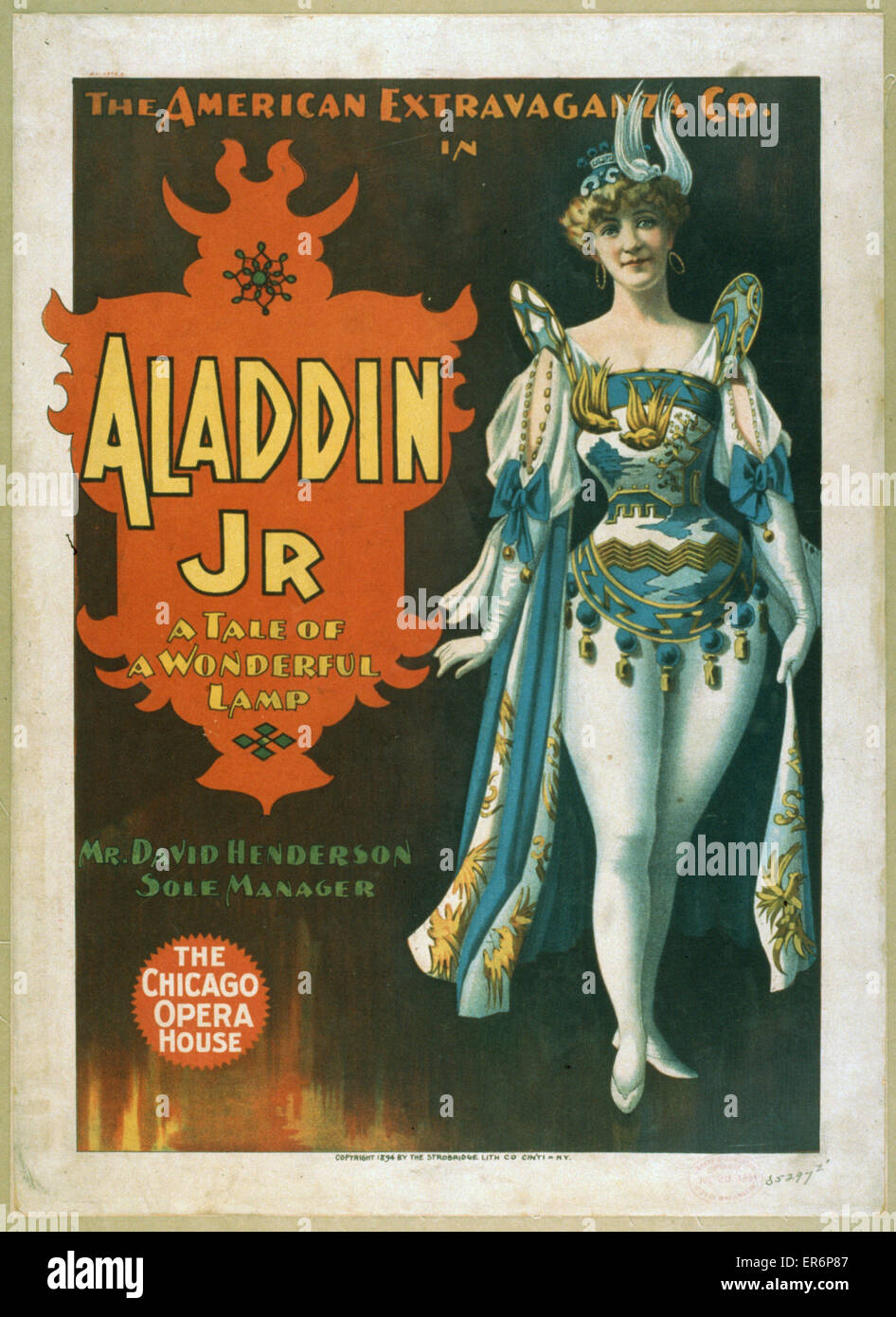 The American Extravaganza Co. In Aladdin Jr. Una storia di un vinto Foto Stock