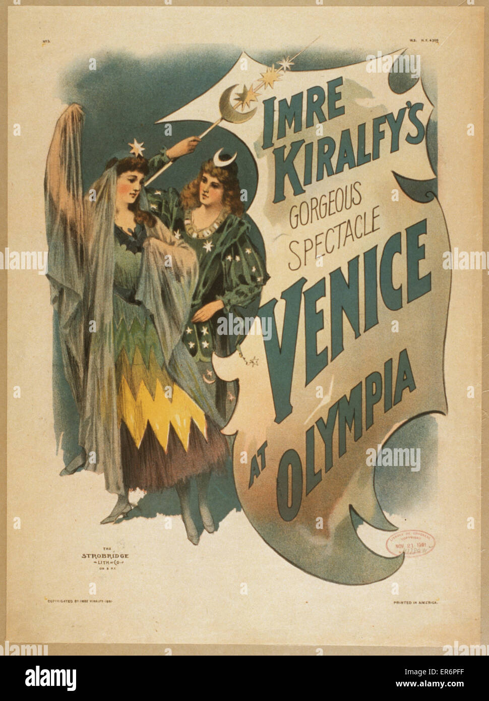 Imre Kiralfy eccezionale spettacolo, Venezia all'Olympia. Data c1891. Foto Stock