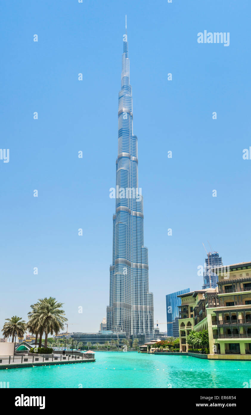 Dubai Burj Khalifa, città di Dubai, Emirati Arabi Uniti, Emirati arabi uniti, Medio Oriente Foto Stock