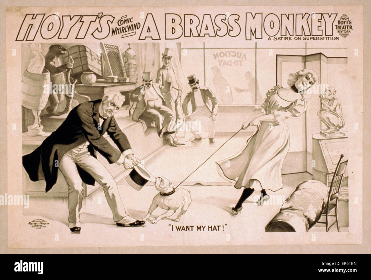 Hoyt's comic Whirlwind, Una scimmia di ottone una satira su superstit Foto Stock