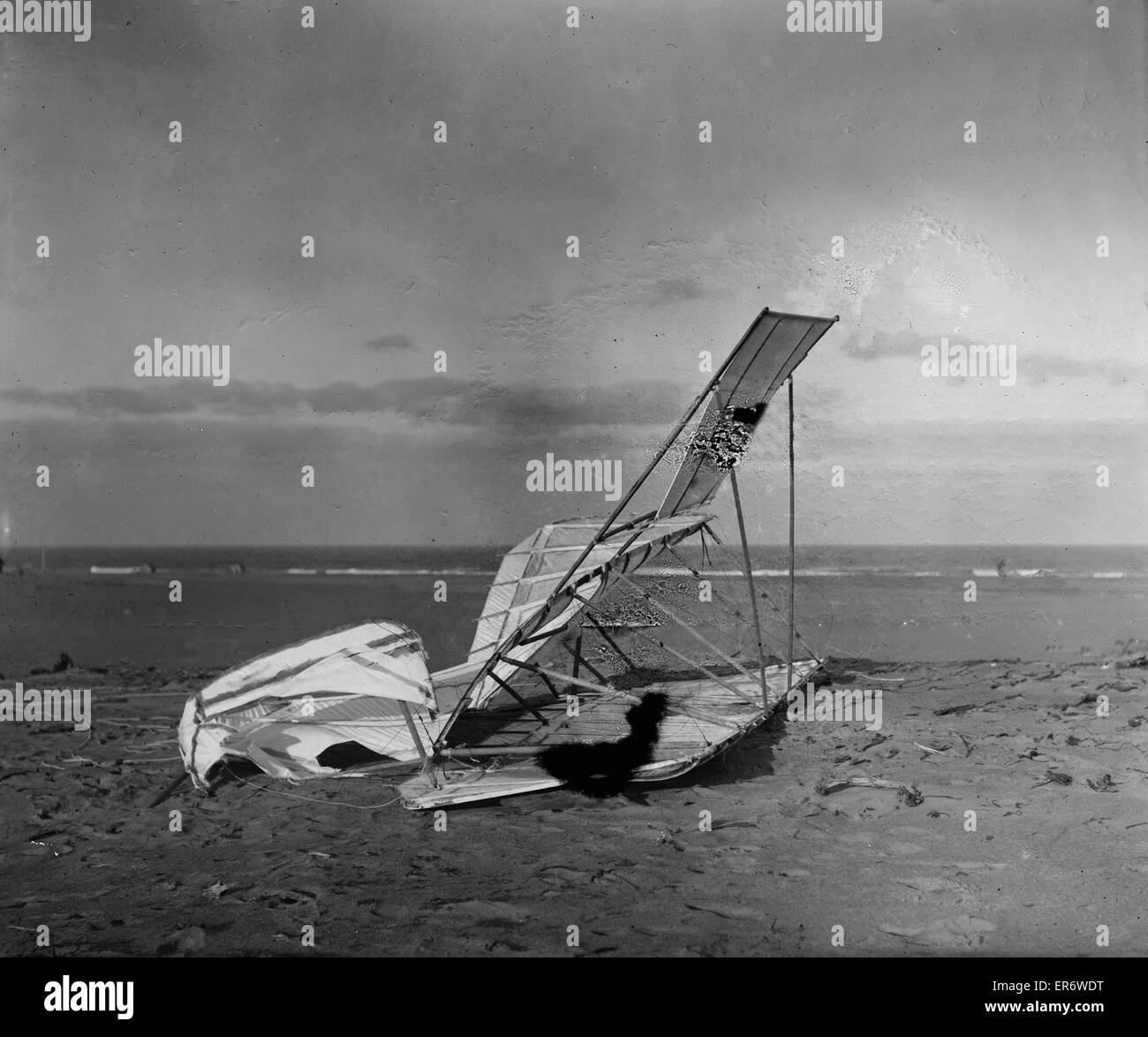 Wright Brothers crollò il relitto di alianti Foto Stock