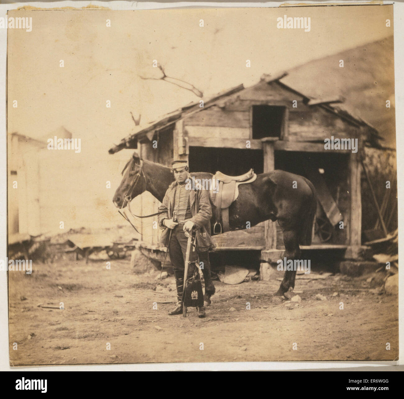 Capitano Re, artiglieria a cavallo Foto Stock