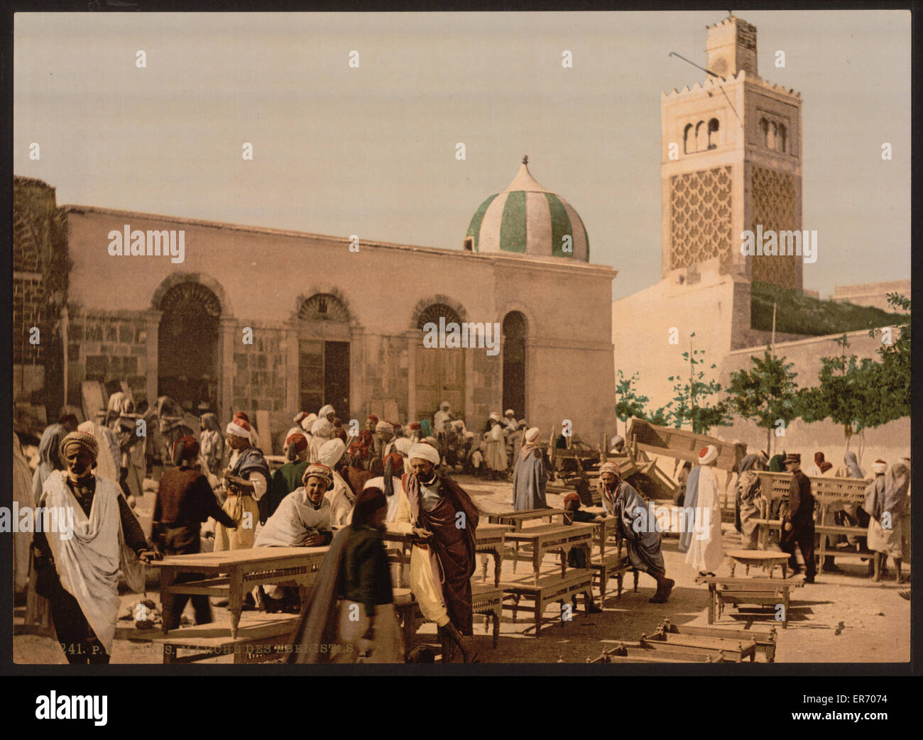 Mercato di ebano, Tunisi, Tunisia Foto Stock