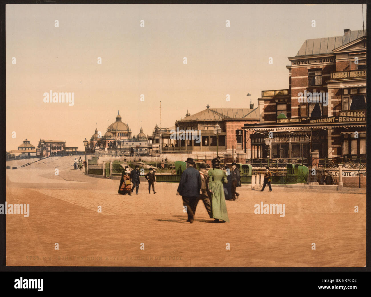 Rauch, Hotel Scheveningen, Olanda. Data compresa tra ca. 1890 e ca. 1900. Foto Stock