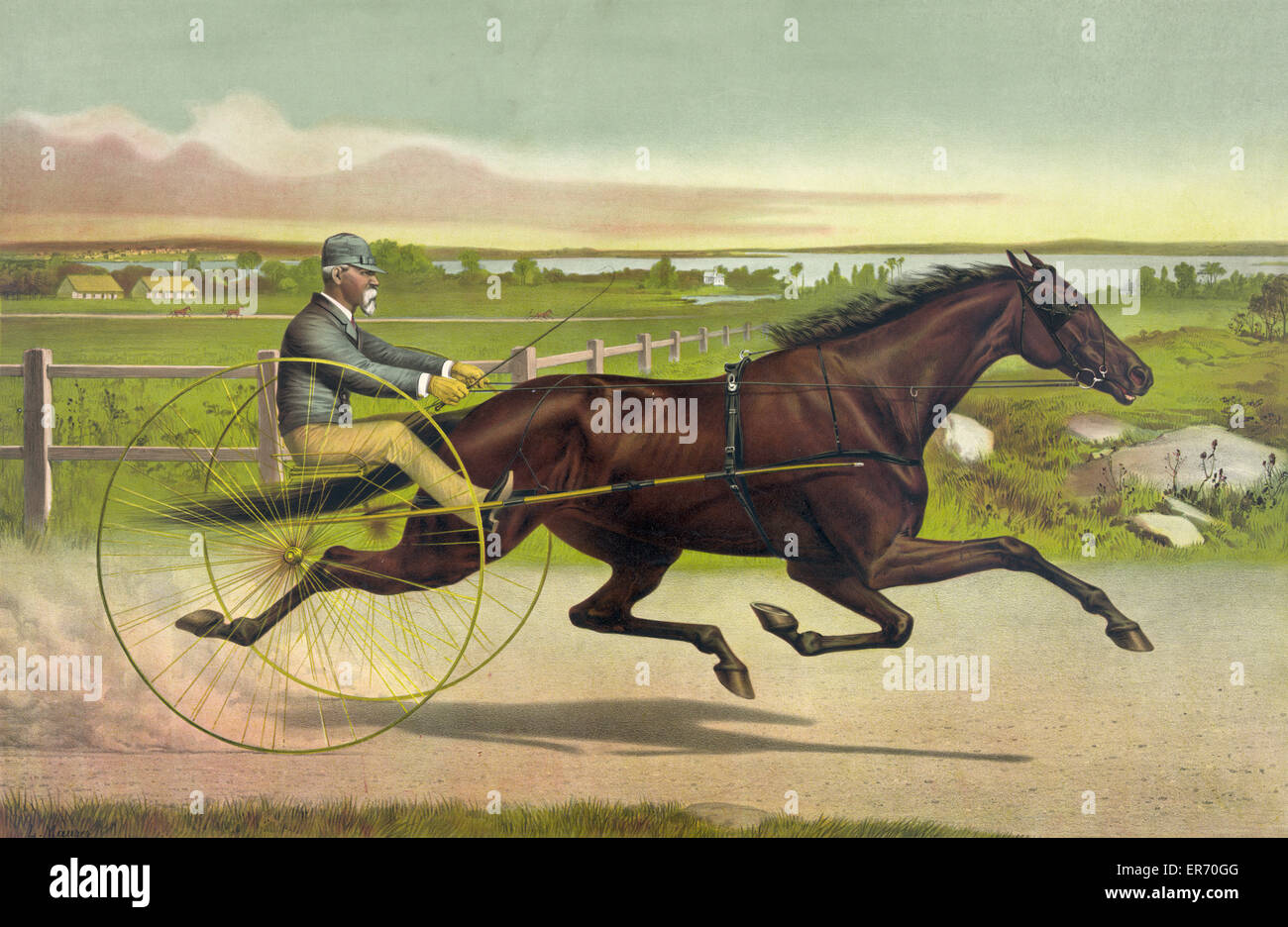 Il grande California trotting mare Sunol record 2:10 1/2 at Foto Stock