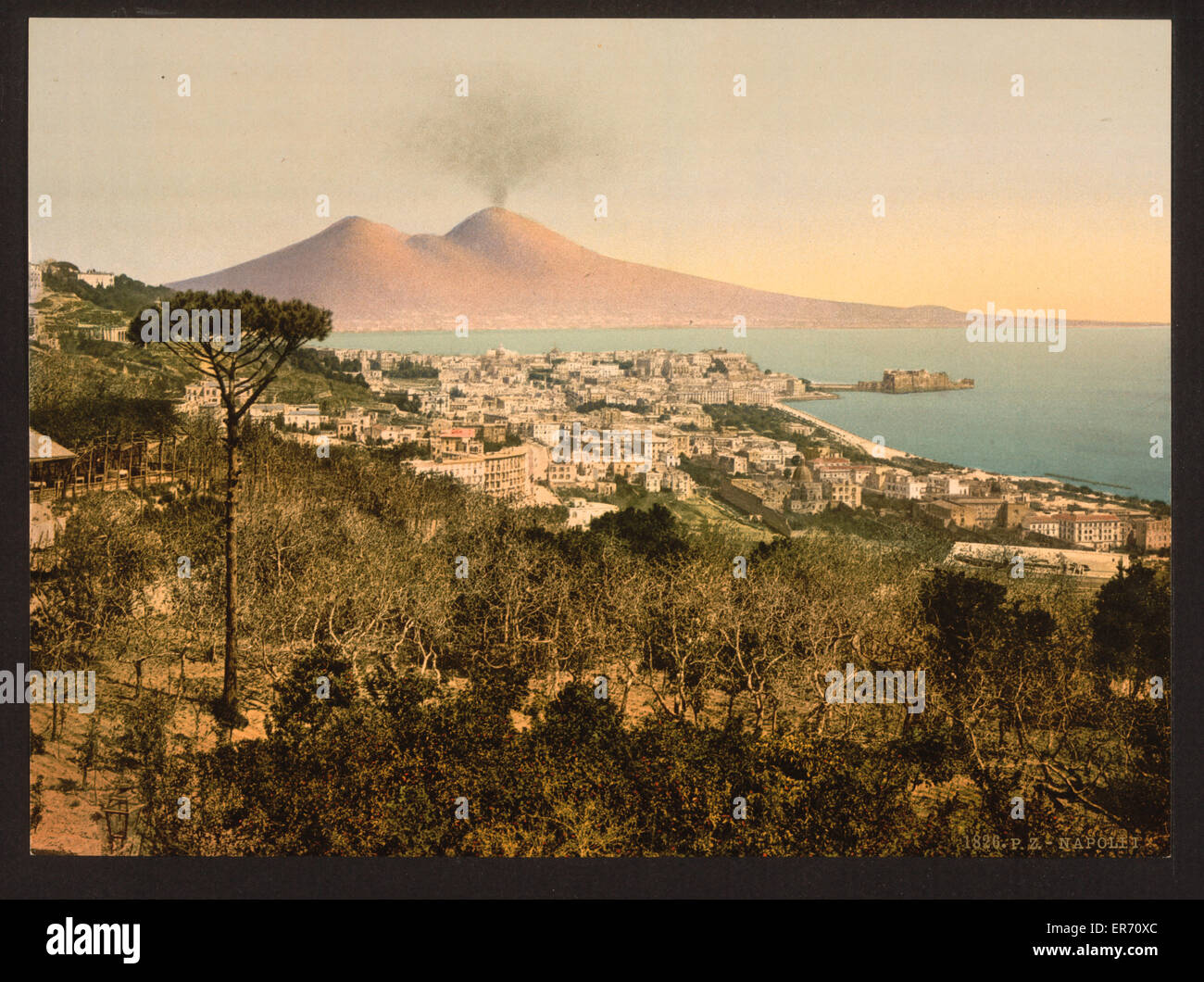 Milano (Napoli) e il Vesuvio i, Italia Foto Stock