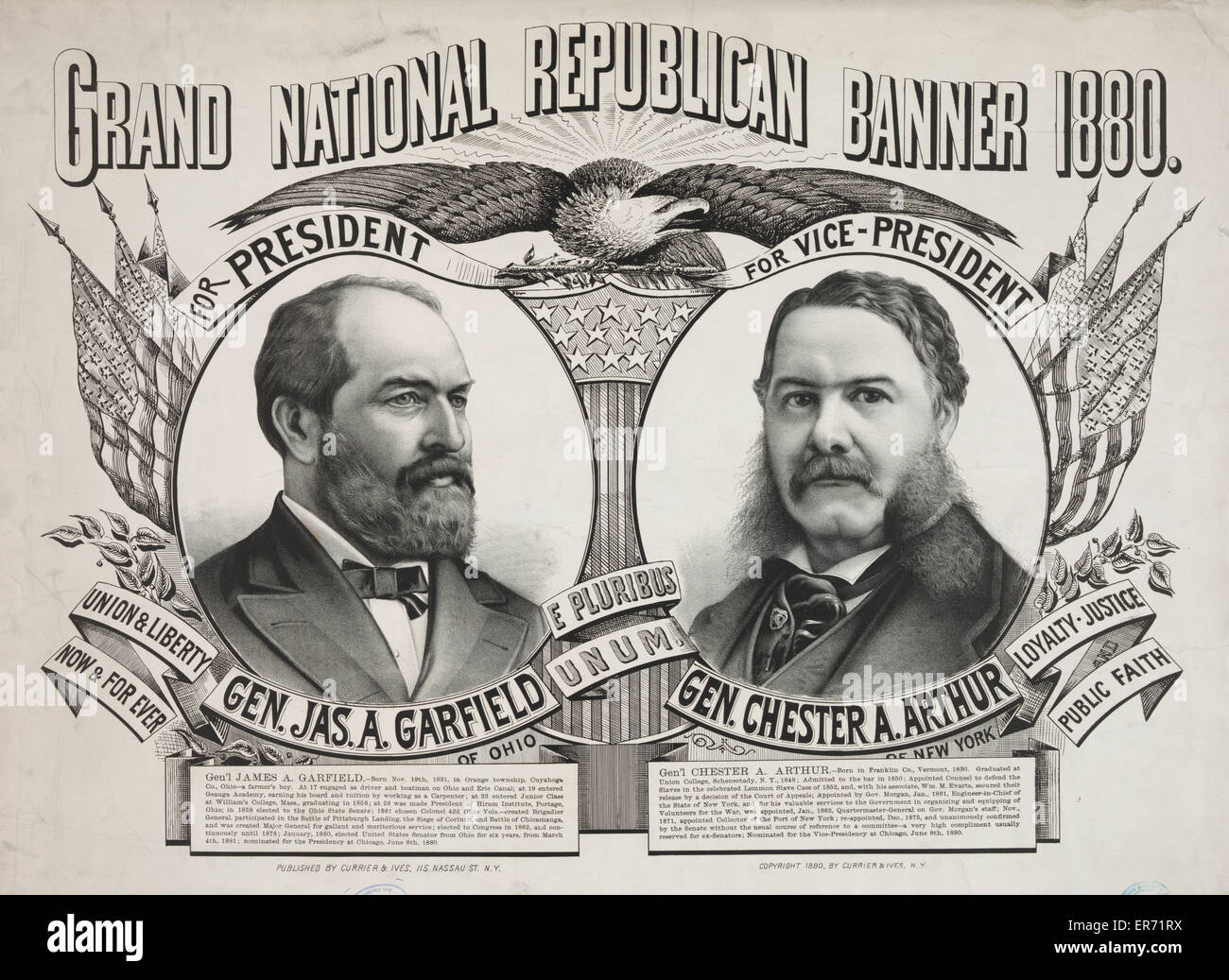 Grand National banner repubblicano 1880 Foto Stock
